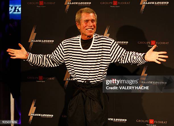 French movie maker and photographer Jean-Paul Goude poses during the Black Legend inauguration photocall, on October 29, 2009 in Monaco. AFP PHOTO...