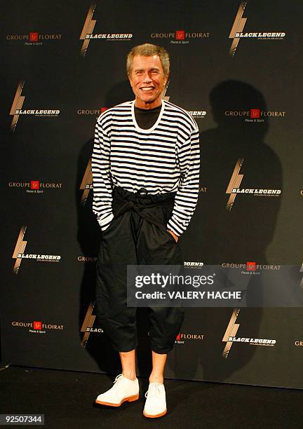 French movie maker and photographer Jean-Paul Goude poses during the Black Legend inauguration photocall, on October 29, 2009 in Monaco. AFP PHOTO...