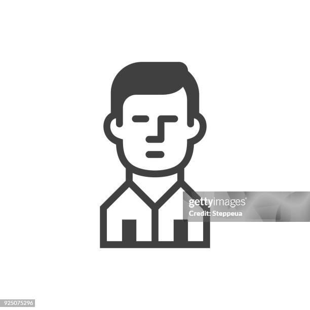 real estate agent-symbol - real businessman isolated no smile stock-grafiken, -clipart, -cartoons und -symbole