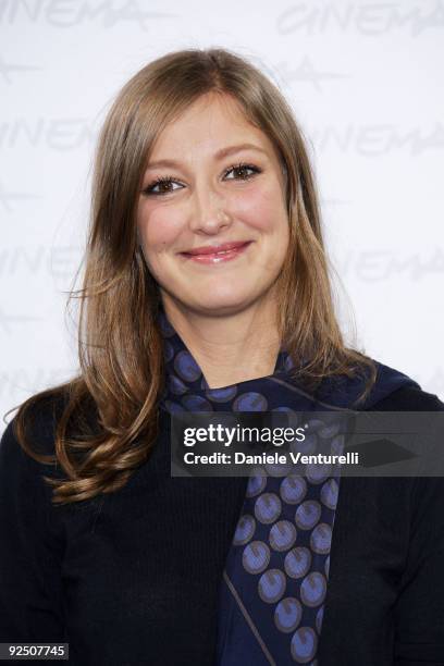 Actress Alexandra Maria Lara attends "The City Of Your Final Destination" Photocall during day 2 of the 4th Rome International Film Festival held at...