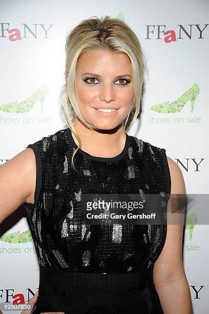Actress/singer Jessica Simpson attends the 16th Annual QVC Presents FFANY Shoes On Sale event at Frederick P. Rose Hall, Jazz at Lincoln Center on...