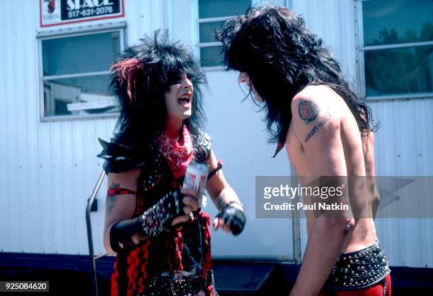 Nikki Sixx and Tommy Lee of Motley Crue at a Rock Festival outside of...  News Photo - Getty Images