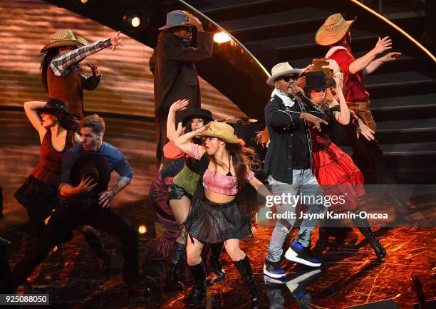 Jamie Foxx performs onstage during the NBA All-Star Game 2018 at Staples Center on February 18, 2018 in Los Angeles, California.