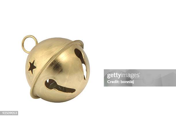 bell (clipping path) - christmas bells stock pictures, royalty-free photos & images