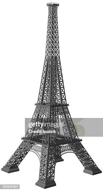 stockillustraties, clipart, cartoons en iconen met eiffel tower - vector 3d illustration - 1880 1889