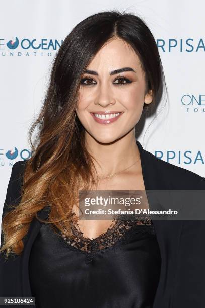 Giorgia Palmas attends One Ocean Foundation event on February 27, 2018 in Milan, Italy.