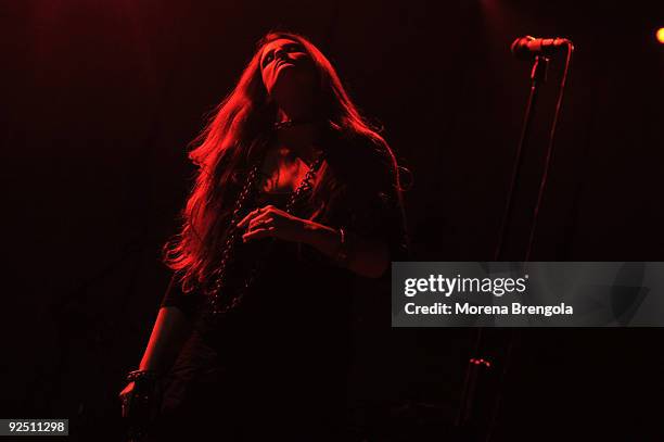 Irene Fornaciari, daughter of well-known Italian singer Zucchero Sugar Fornaciari, performs in support of James Morrison during his Italian tour on...