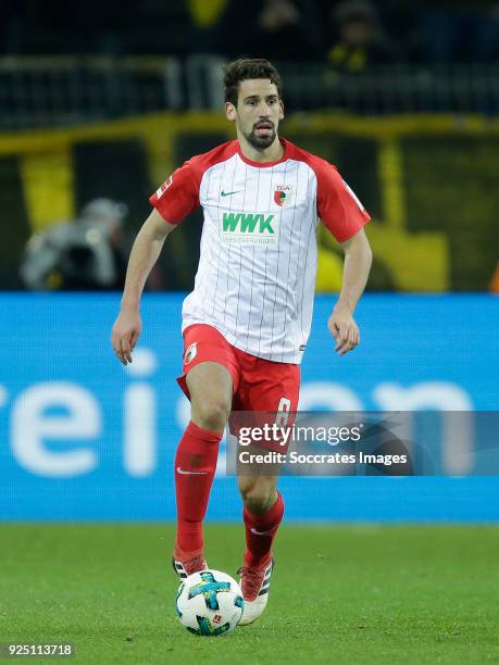 Rani Khedira of FC Augsburg during the German Bundesliga match between Borussia Dortmund v FC Augsburg at the Signal Iduna Park on February 26, 2018...