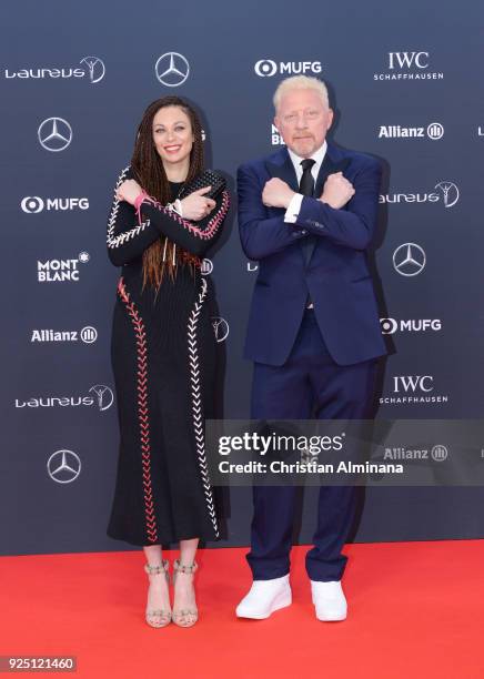 Laureus Academy member Boris BeckerBoris Becker and Lilly Becker attends the 2018 Laureus World Sports Awards at Salle des Etoiles, Sporting...