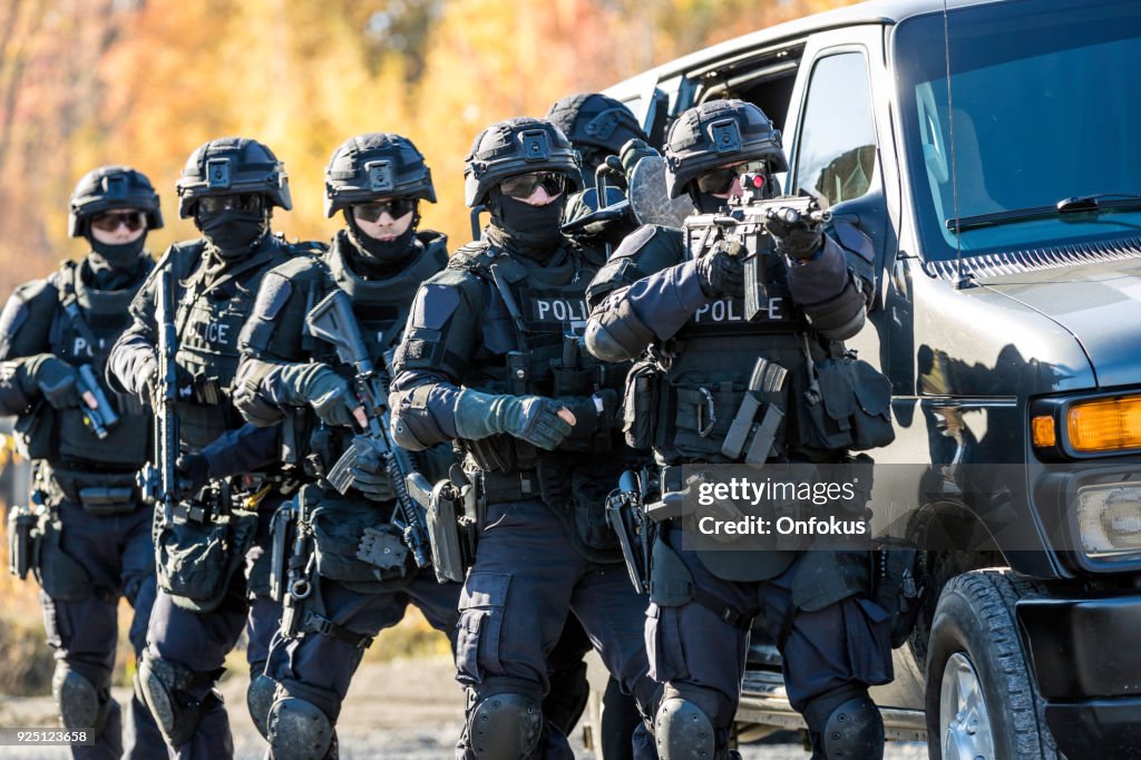 Police Swat Team at Work
