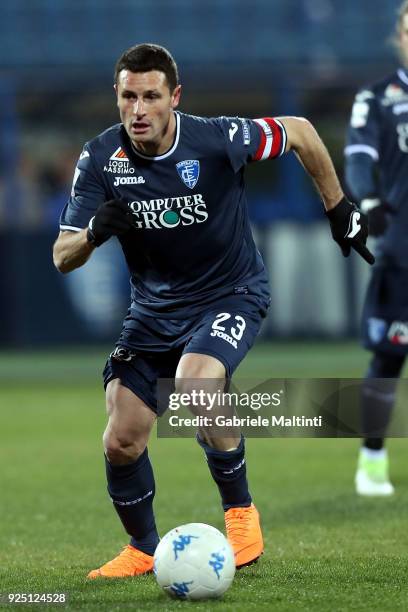 Manuel Pasqual of Empoli FC in action during the serie B match between Empoli FC and US Avellino on February 27, 2018 in Empoli, Italy.