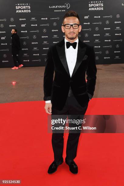 Hidetoshi Nakata attends the 2018 Laureus World Sports Awards at Salle des Etoiles, Sporting Monte-Carlo on February 27, 2018 in Monaco, Monaco.