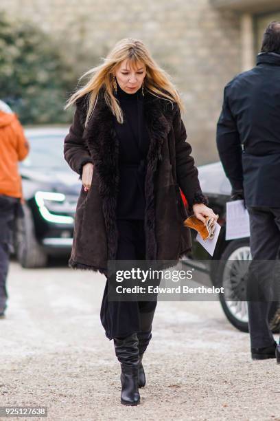 Victoire de Castellane, outside Dior, during Paris Fashion Week Womenswear Fall/Winter 2018/2019, on February 27, 2018 in Paris, France.