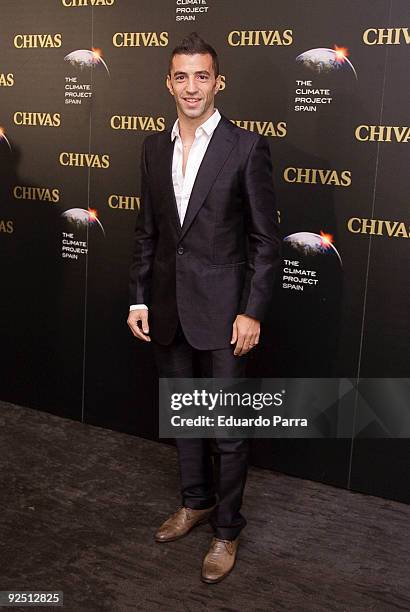 Soccer player Simao Sabrosa attends The Climate Project photocall at Chivas Studio on October 29, 2009 in Madrid, Spain.