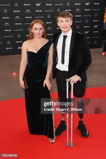 Laureus Best Sporting Moment of The Year 2018 Nominee Billy Monger attends the 2018 Laureus World Sports Awards at Salle des Etoiles, Sporting...