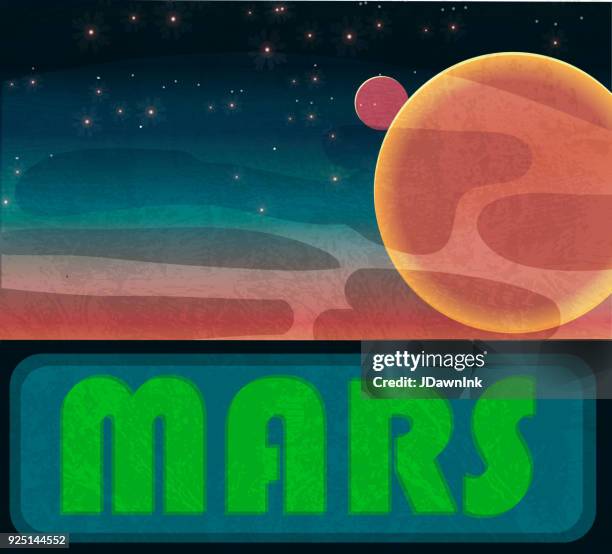 mars background - mars landscape stock illustrations