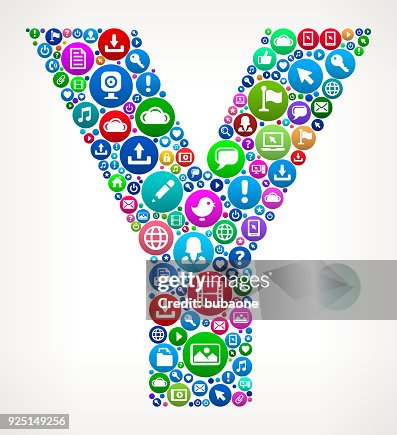 字母 Y 互聯網通信技術向量圖示模式 字母 Y 互聯網通信技術向量圖示模式