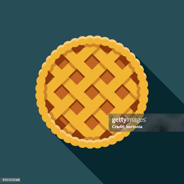 apple pie flat design usa icon with side shadow - sweetie pie stock illustrations