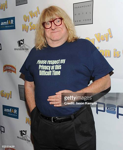 Actor/Writer Bruce Vilanch attends the premiere of ''Oy Vey! My Son is Gay!'' at the Directors Guild Theatre on October 29, 2009 in New York City.