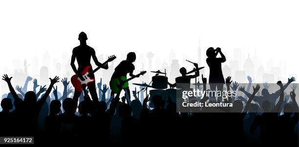 rock (people are complete- a clipping path hides the legs) - music band stock illustrations