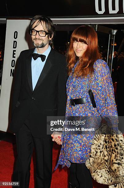 Jarvis Cocker and Camille Bidault-Waddington arrive at the premiere of 'Nowhere Boy' during the closing night gala of the Times BFI London Film...