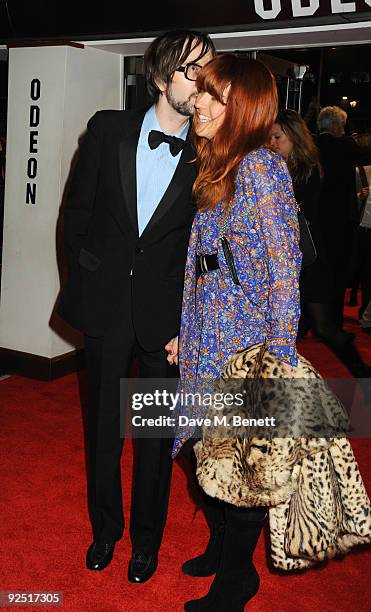 Jarvis Cocker and Camille Bidault-Waddington arrive at the premiere of 'Nowhere Boy' during the closing night gala of the Times BFI London Film...