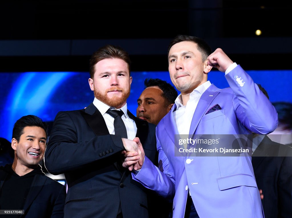 Canelo Alvarez v Gennady Golovkin Press Conference - Los Angeles