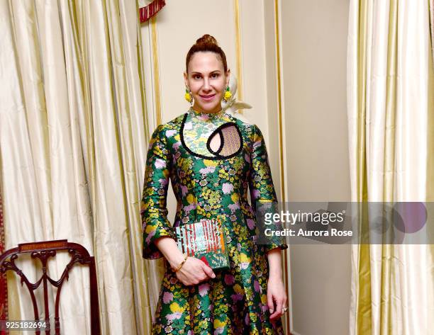 Alyson Cafiero attends Jean Shafiroff's anual Cocktail party at a Private Residence on February 27, 2018 in New York City. At Private Residence on...