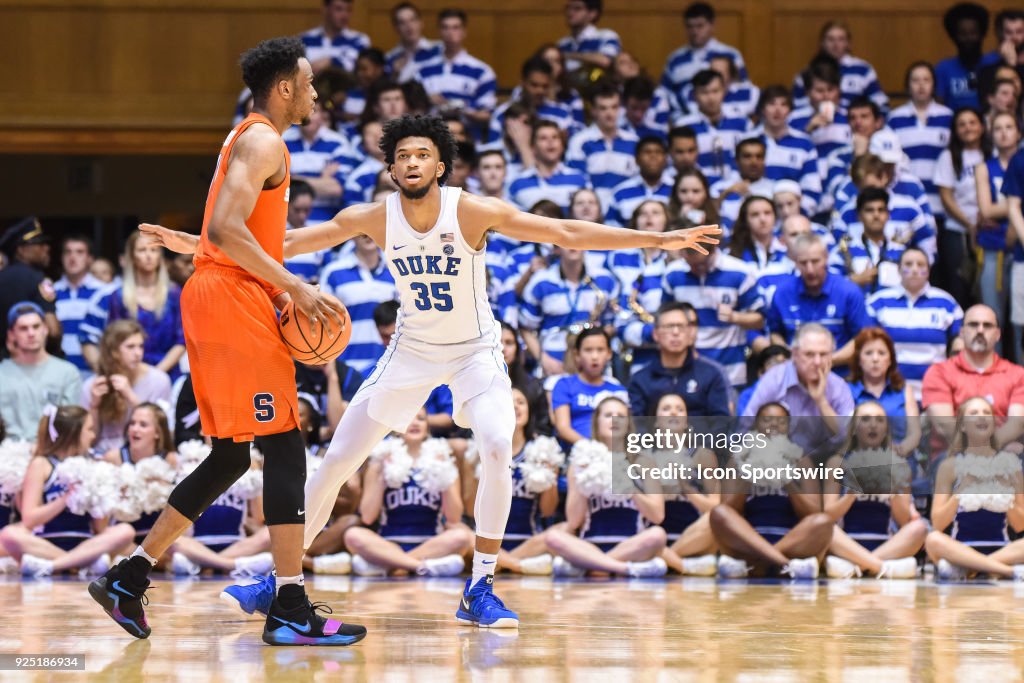 COLLEGE BASKETBALL: FEB 24 Syracuse at Duke