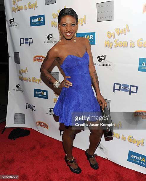 Suzanne Africa Engo attends the "Oy Vey! My Son is Gay!" premiere at the Directors Guild Theatre on October 29, 2009 in New York City.