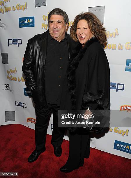 Actor Vincent Pastore and actress Lainie Kazan attend the "Oy Vey! My Son is Gay!" premiere at the Directors Guild Theatre on October 29, 2009 in New...