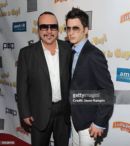 Producer Desmond Child and recording artist Gary Go attend the "Oy Vey! My Son is Gay!" premiere at the Directors Guild Theatre on October 29, 2009...