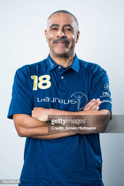 Laureus Academy member Daley Thompson poses prior to the 2018 Laureus World Sports Awards at Le Meridien Beach Plaza Hotel on February 26, 2018 in...