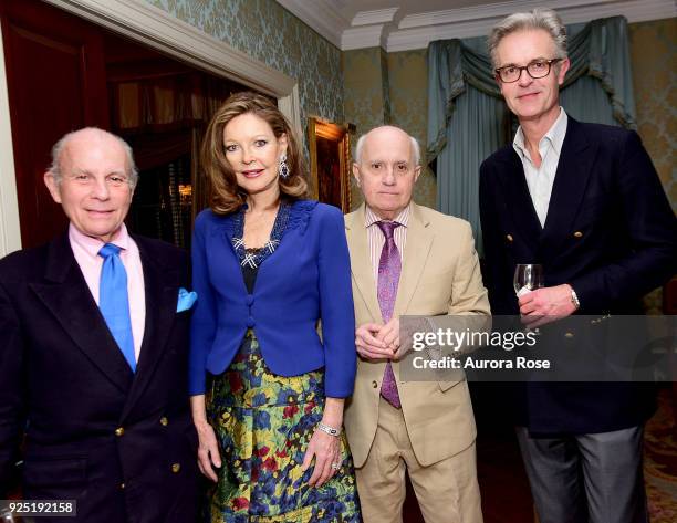 Larry Kaiser, Margo Langenberg, Ernest Schmatolla and Craig Dix attend Jean Shafiroff's annual Cocktail party at a Private Residence at Private...