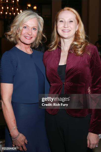 Marilyn Wells and Amy Elaine Wakeland attend the Stories From The Front Line charity program at the Ebell of Los Angeles on February 27, 2018 in Los...