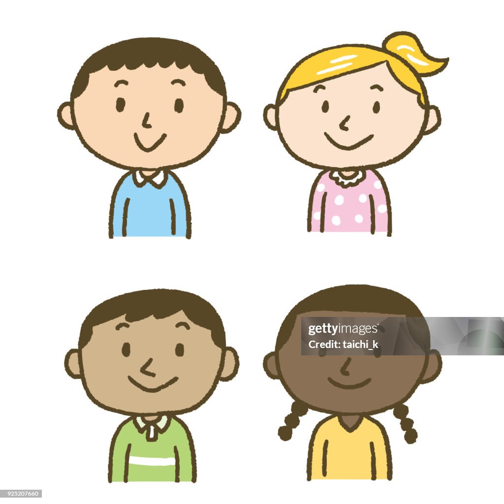 Different Races Children Vector Children With Different Races High-Res Vector Graphic - Getty Images