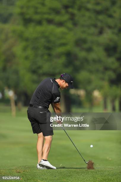 Danny Willett of England in action ahead of the Tshwane Open at Pretoria Country Club on February 28, 2018 in Pretoria, South Africa.