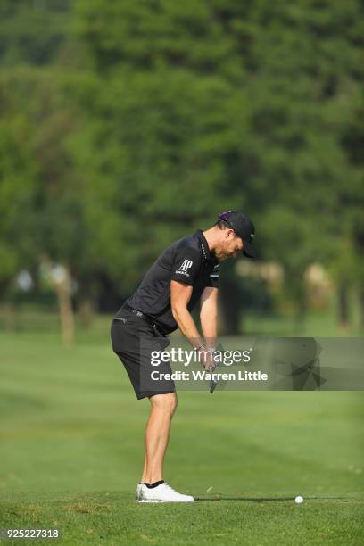 Danny Willett of England in action ahead of the Tshwane Open at Pretoria Country Club on February 28, 2018 in Pretoria, South Africa.