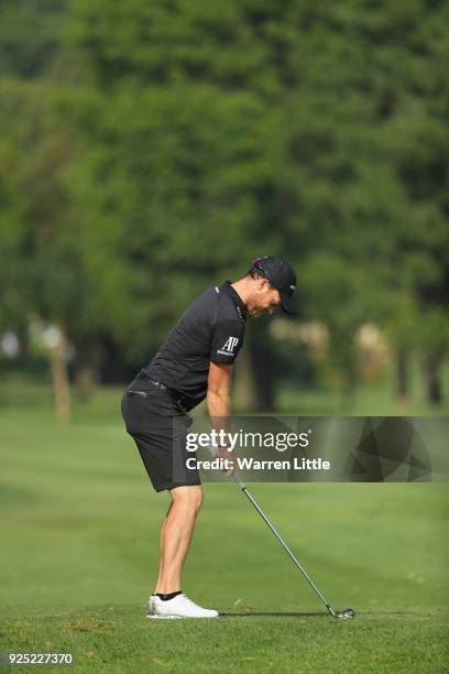 Danny Willett of England in action ahead of the Tshwane Open at Pretoria Country Club on February 28, 2018 in Pretoria, South Africa.