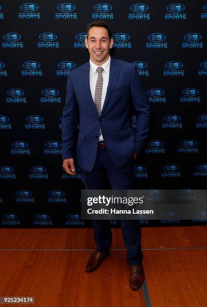 Billy Slater attends the Nine Network 2018 NRL Launch at the Australian Maritime Museum on February 28, 2018 in Sydney, Australia.