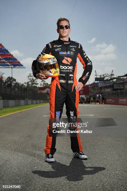 James Courtney driver of the Mobil 1 Boost Mobile Racing Holden Commodore ZB poses for a photo ahead of this weekend's Supercars Adelaide 500 at...