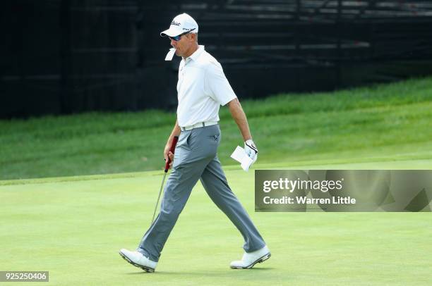 James Kingston of South Africa plays a practice round ahead of the Tshwane Open at Pretoria Country Club on February 28, 2018 in Pretoria, South...