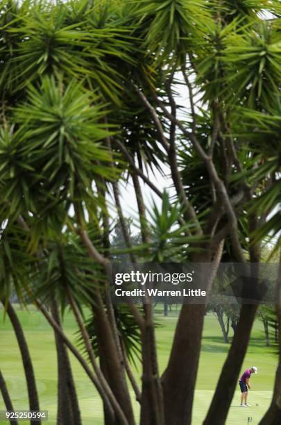 Competitor plays a practice round ahead of the Tshwane Open at Pretoria Country Club on February 28, 2018 in Pretoria, South Africa.