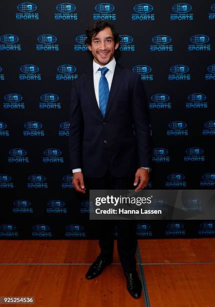 Johnathan Thurston attends the Nine Network 2018 NRL Launch at the Australian Maritime Museum on February 28, 2018 in Sydney, Australia.