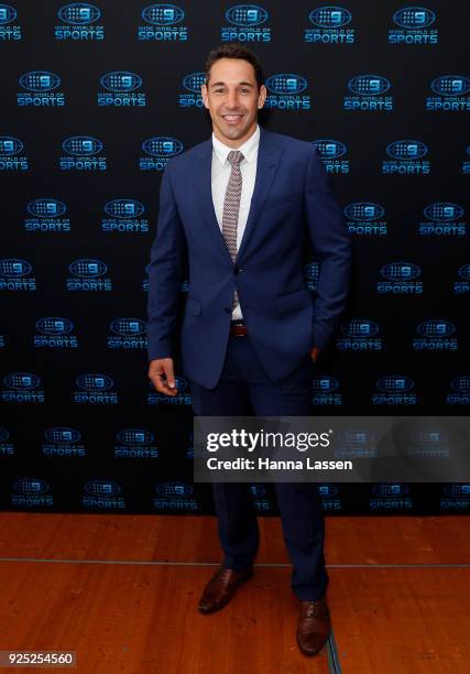 Billy Slater attends the Nine Network 2018 NRL Launch at the Australian Maritime Museum on February 28, 2018 in Sydney, Australia.