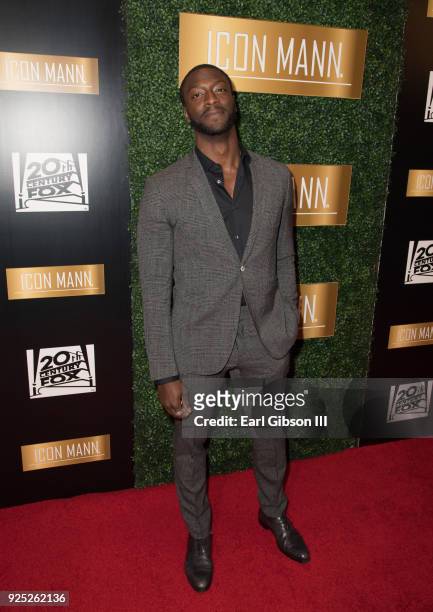 Actor Aldis Hodge attends ICON MANN's 6th Annual Pre-Oscar Dinner at the Beverly Wilshire Four Seasons Hotel on February 27, 2018 in Beverly Hills,...