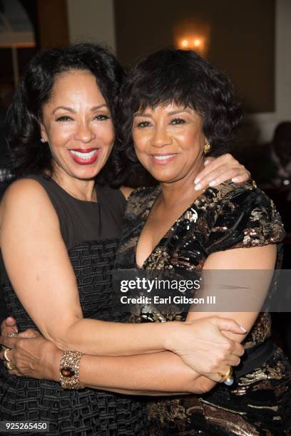 Debra Martin Chase and Cheryl Boone Isaacs attend ICON MANN's 6th Annual Pre-Oscar Dinner at the Beverly Wilshire Four Seasons Hotel on February 27,...