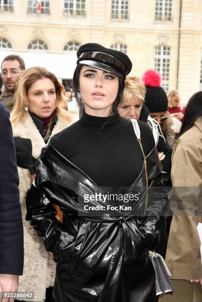 Kristina Bazan attends the Christian Dior show as part of the Paris Fashion Week Womenswear Fall/Winter 2018/2019 on February 27, 2018 in Paris,...