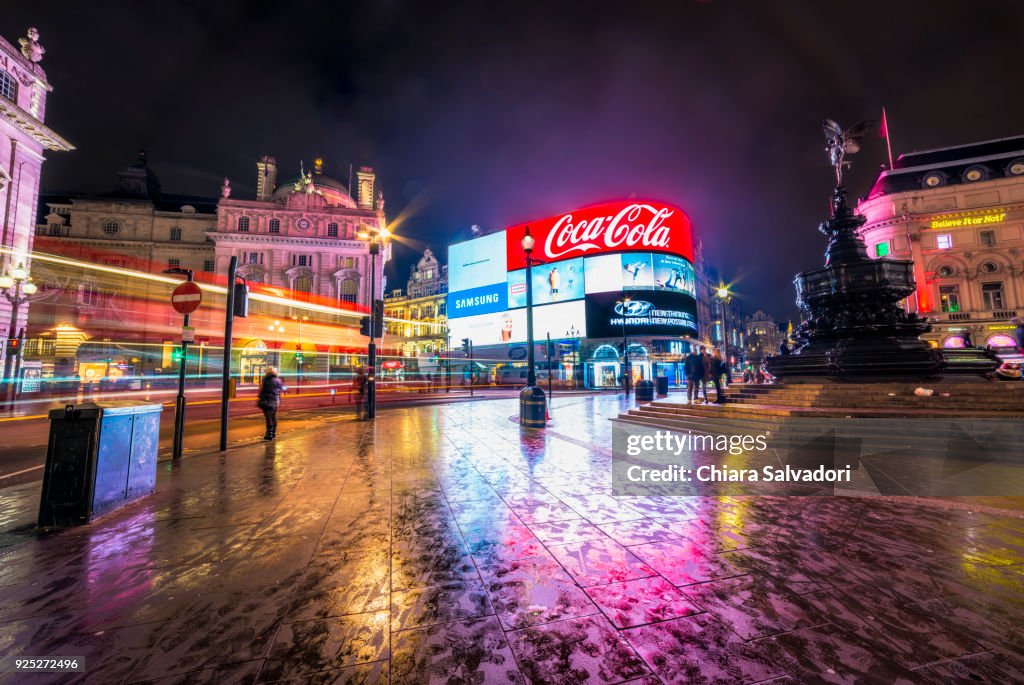 Piccadilly Circus by night, London