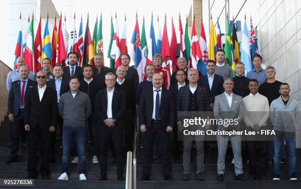 Head Coaches and Team Represenatives of the 32 particpating Member Associations of the 2018 FIFA World Cup Russia pose for the group shot during Day...